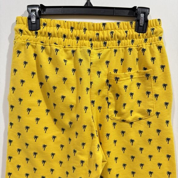 Men's French Terry Pocket Sweat Shorts Small Yellow - Picture 4 of 16